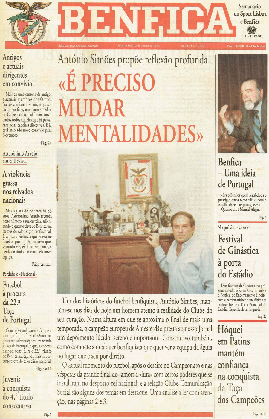 jornal o benfica 2642 1993-06-02